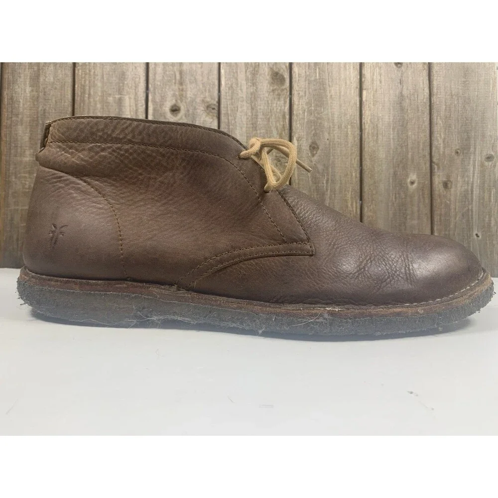 Frye Hudson Chukka 87091 Mens Brown Leather Lace Up Chukkas Boots Size 12